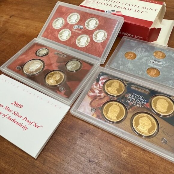2009 S Coin SILVER Proof Set United States Mint, 18 coins, COA Complete - Picture 2 of 8